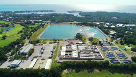 Flying-parallel-to-a-water-treatment-plant