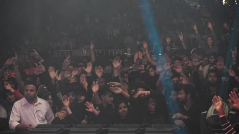 College-students-cheering-during-a-concert-in-their-college