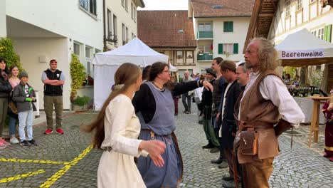 Medieval-event-with-various-festivities-in-a-city-in-Switzerland