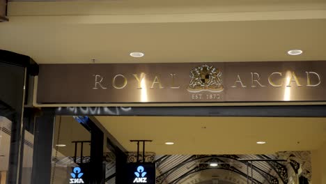 Royal-Arcade,-Melbourne,-Julio-De-2019-Histórico-Edificio-De-Galería-Comercial-En-Melbourne---Atracción-Turística-Popular-En-Melbourne