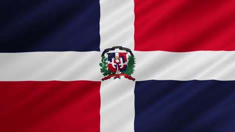 Flagge-Der-Dominikanischen-Republik-Winkt-Im-Hintergrund