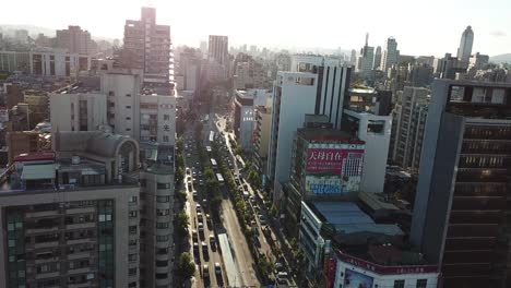Taipei-Cityscape-Aerial-on-Golden-Hour
