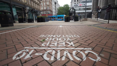 Stadtzentrum-Von-Birmingham,-England-Während-Der-Weltweiten-Covid-19-Epidemie