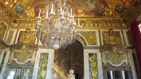 Deckengemälde-Des-Schlossmuseums-Von-Versailles,-Paris,-Frankreich