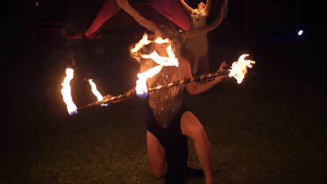 Unique-Talent-of-Fire-Dancing-by-Woman-in-Live-Show-at-Celebrate-Life-Gathering