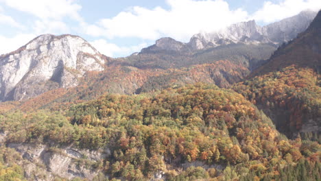 Neigung-Des-Wunderschönen-Waldes-Im-Herbst-Auf-Dem-Bergrücken