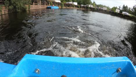 Action-paddle-boating-at-Rathdrum-Hidden-valley-lake-Wicklow-pov-shot
