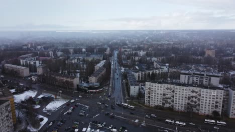 La-Perspectiva-De-Un-Dron-Sobre-La-Arquitectura-De-Riga-En-La-Nieve