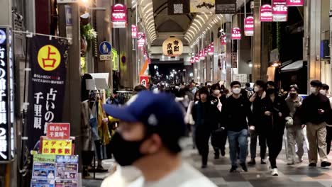 People-Walking-Indoors-in-Train-Station,-Kyoto