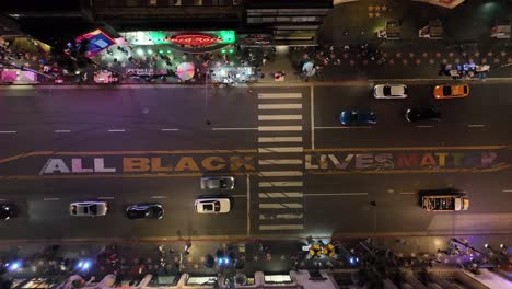 All-Black-Lives-Matter,-Gemalt-Auf-Dem-Hollywood-Boulevard