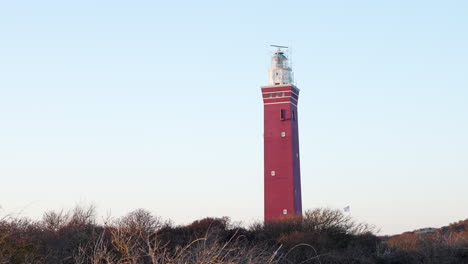 Peaceful-View-Of-Westhoofd-Lighthouse-In-Ouddorp,-Zeeland,-Netherlands