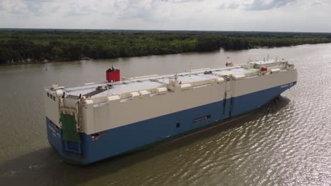 Tranquil-Ace-large-cargo-ship-sailing-along-Amazon-river