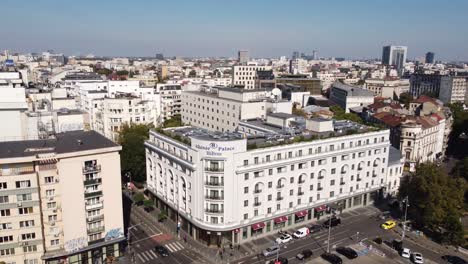 Aerial-View-Of-Athenee-Palace-Hilton-Hotel-In-Bucharest