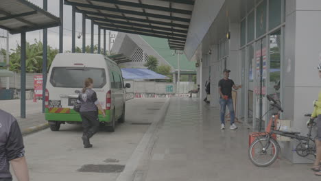 Transit-station-at-Sa-Dao-border-check-point-Thailand,-southeast-asia