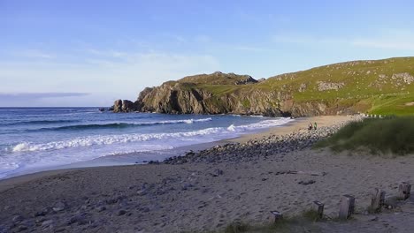 Golden-hour-footage-of-Dalmore-beach-near-Carloway