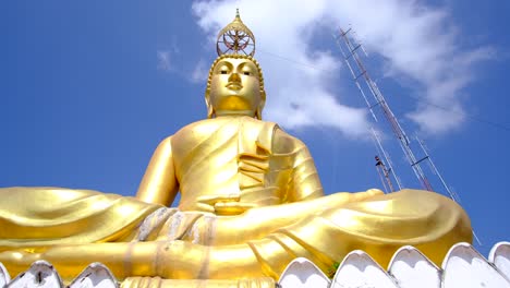 A-huge-Buddha-placed-on-top-of-the-mountain-in-Tiger-Cave-Krabi-Thailand