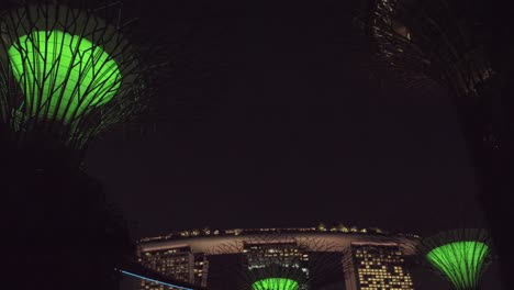 Singapore-Supertree-grove-show-at-Gardens-by-the-bay-show-tilt-shot-people