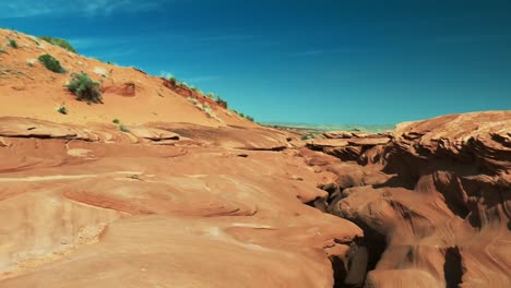 Panorama-Of-Antelope-Canyon-On-A-Sunny-Day-In-Lechee,-Arizona