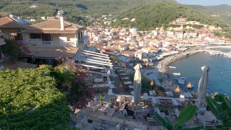 People-at-hilltop-restaurant-with-panoramic-view-of-Parga