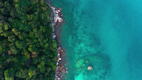Drone-aerial-footage-from-a-remote-Malaysian-island-in-Asia