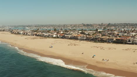 Beautiful-aerial-drone-of-California-coastal-beach---Graded