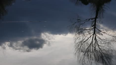 Grand-canal-on-cloudy-day,-Dublin-Ireland