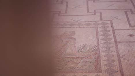 Nahaufnahme-Des-Narzissenmosaiks-Im-Haus-Des-Dionysos-In-Paphos,-Zypern