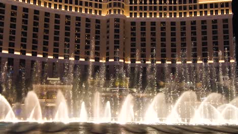 Water-spraying-upwards-producing-mist-as-water-arches-in-the-Bellagio-fountain-show-in-Las-Vegas-circa-March-2019