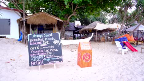 Beach-bar-signage-in-the-early-morning-with-no-people