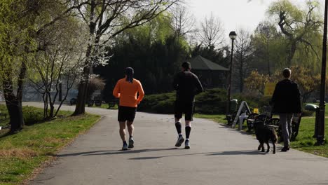 Couple-Of-Man-Jogging-In-The-Park