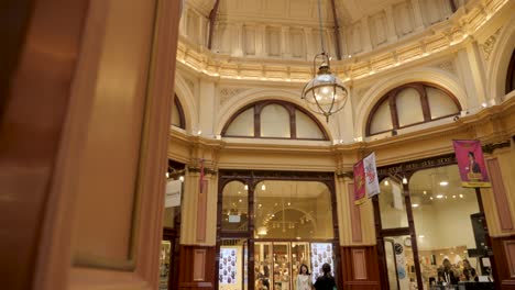 Block-arcade-melbourne,-July-2019-historical-shopping-arcade-building-in-melbourne---popular-tourist-attraction-in-melbourne