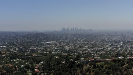 Aerial-of-Los-Angeles-with-downtown-in-the-distance
