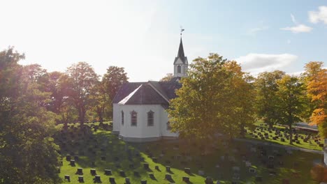 Aerial-of-church-in-Frosta