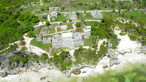 Maya-Ruinen-Von-Tulum-Mexiko-In-Quintana-Roo-Aus-Drohnensicht