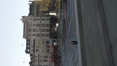 Trafalgar-Square-In-The-Morning-During-Lockdown-With-Hazard-Tape