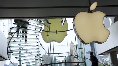 Kunden-Werden-Im-Apple-Store-Des-Amerikanischen-Multinationalen-Technologieunternehmens-In-Hongkong-Gesehen