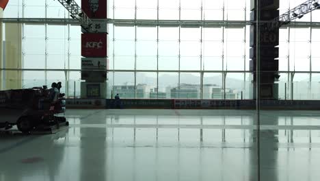 Ice-resurfacer-Zamboni-at-work-in-a-Hong-Kong-indoor-Ice-skating-rink