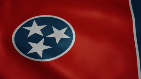 Bandera-De-Tennessee,-Movimiento-Lento-Ondeando