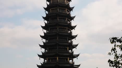 down-to-up-view-of-the-sun-tower-in-guilin-in-china