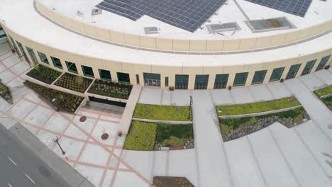 Historic-aerial-footage-of-Oregon-Convention-Center-with-empty-streets-due-to-the-COVID-19-pandemic