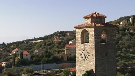 Clock-tower-made-of-old-stones