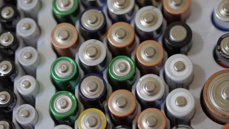 AA-and-AAA-Batteries-Lined-Up-In-A-White-Case-CLOSE-UP