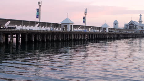 Muelle-De-Cunningham-Geelong,-Victoria-Australia.-Tiro-Panorámico