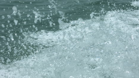 Close-Up-Of-Sea-Water-Waves-From-Motor-Boat