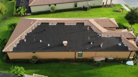 Aerial-showing-very-costly-re-work-of-a-tile-roof