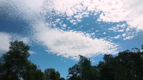 Cielo-Azul-Matutino-Con-Nubes-En-El-Parque