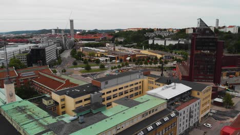 Vista-Aérea-Sobre-Garda-Ubicada-En-Gotemburgo,-Suecia