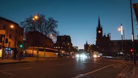 Timelapse-of-traffic-in-front-of-Kings-cross-St-Pancras-station