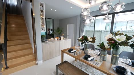 Elegancia-Diseño-De-Decoración-Del-Hogar-De-Plan-Abierto-Moderno