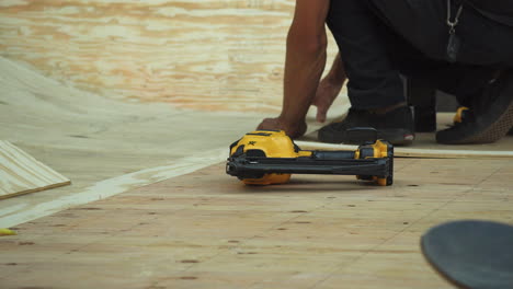 Preparing-wooden-ramp-decks-for-drilling-construction